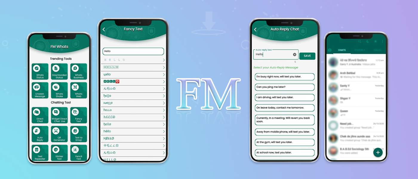 How to start the APK download process for the latest version of FM WhatsApp?